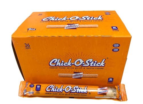 Atkinson's Chick-O-Stick Made with Roasted Peanuts and Coconut, .07oz, 36 Count