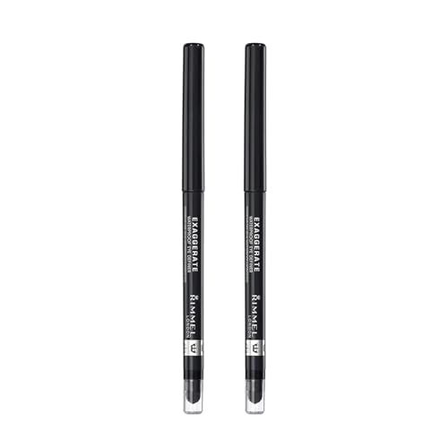 Rimmel Pack of 2 Exaggerate Waterproof Eye Definer, Noir 261